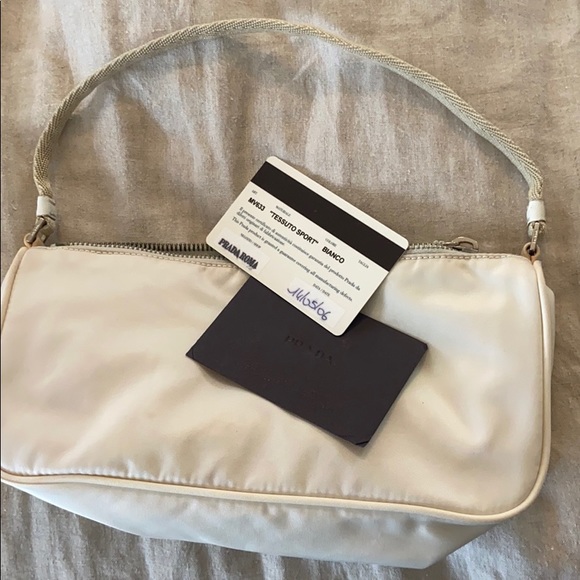 prada pochette beige